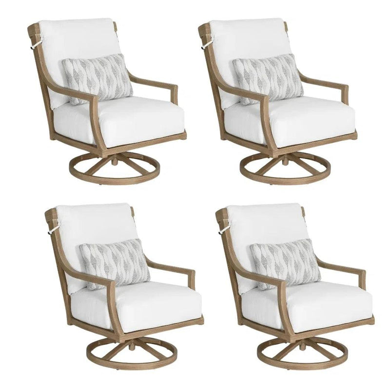 Nicoya High Back Swivel Rocking Lounge Chair Sunbrella-Outdoor Lounge Chairs-Castelle-LOOMLAN