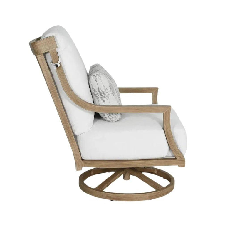 Nicoya High Back Swivel Rocking Lounge Chair Sunbrella-Outdoor Lounge Chairs-Castelle-LOOMLAN