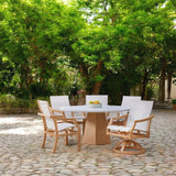 Nicoya Outdoor Round Dining Table-Outdoor Dining Tables-Castelle-LOOMLAN