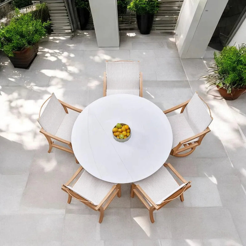 Nicoya Outdoor Round Dining Table-Outdoor Dining Tables-Castelle-LOOMLAN