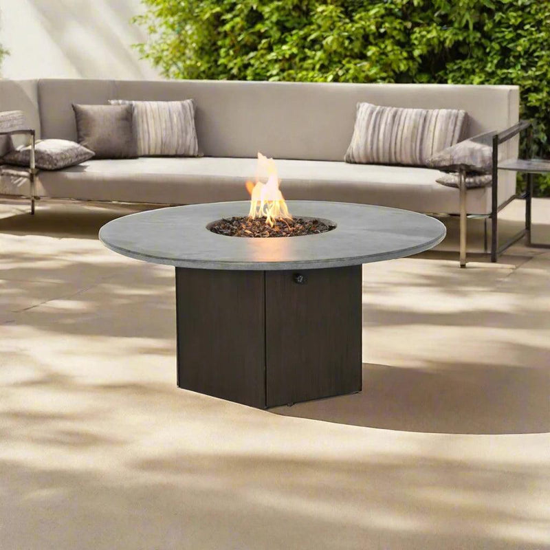 Nicoya Round Coffee Table Firepit by Castelle-Outdoor Fire Tables-Castelle-LOOMLAN