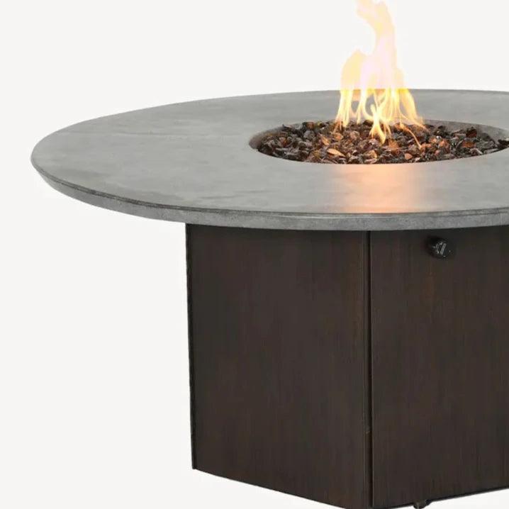 Nicoya Round Coffee Table Firepit by Castelle-Outdoor Fire Tables-Castelle-LOOMLAN