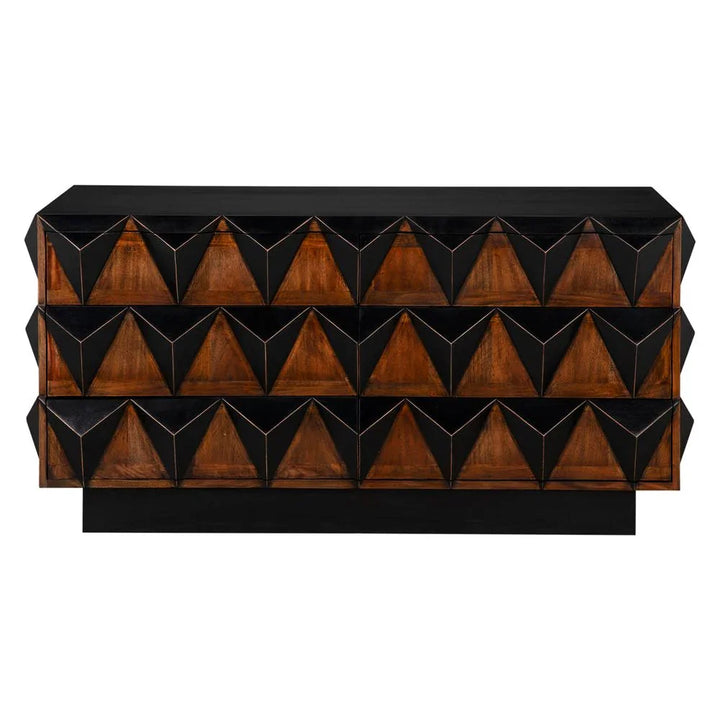 Nigel Two Tone Colored Wooden Chest - LOOMLAN - Noir - Chests