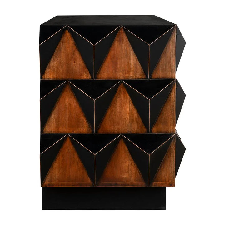 Nigel Two Tone Colored Wooden Chest - LOOMLAN - Noir - Chests