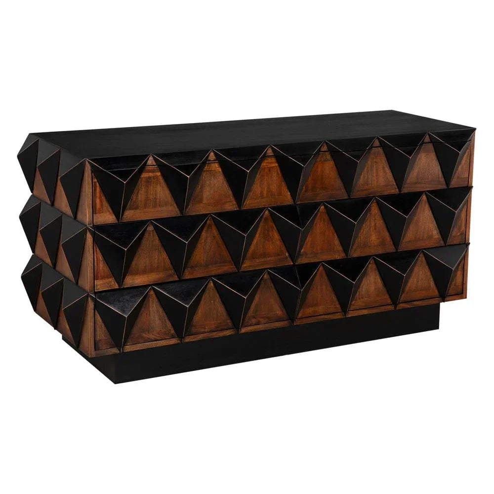 Nigel Two Tone Colored Wooden Chest - LOOMLAN