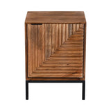 Nikita Unique Patterned Wooden Nightstand