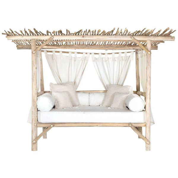 Nikki Teak Wooden Outdoor Daybed-Outdoor Daybeds-Artesia-LOOMLAN