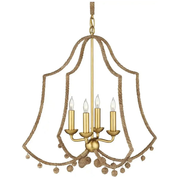 Nimes Lampakanay Rope Gold Chandelier