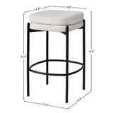 Nina Performance Fabric Counter Stool-Counter Stools-LH Imports-LOOMLAN