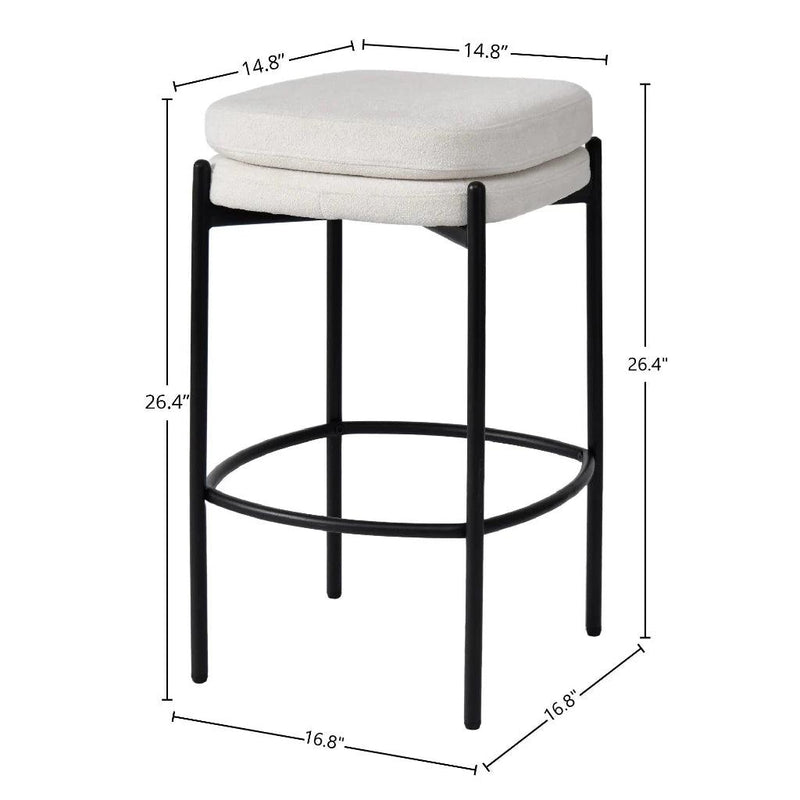 Nina Performance Fabric Counter Stool-Counter Stools-LH Imports-LOOMLAN