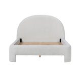 Nina Polyster Round Headboard Bed-Beds-LH Imports-King-Ecru-LOOMLAN