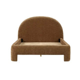 Nina Polyster Upholstered Round Headboard Bed