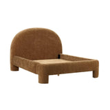 Nina Polyster Upholstered Round Headboard Bed