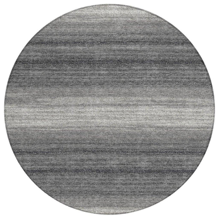 Nira Gray Washable Indoor-Outdoor Rug-Outdoor Rugs-LOOMLAN Rugs-8' x 8'-LOOMLAN