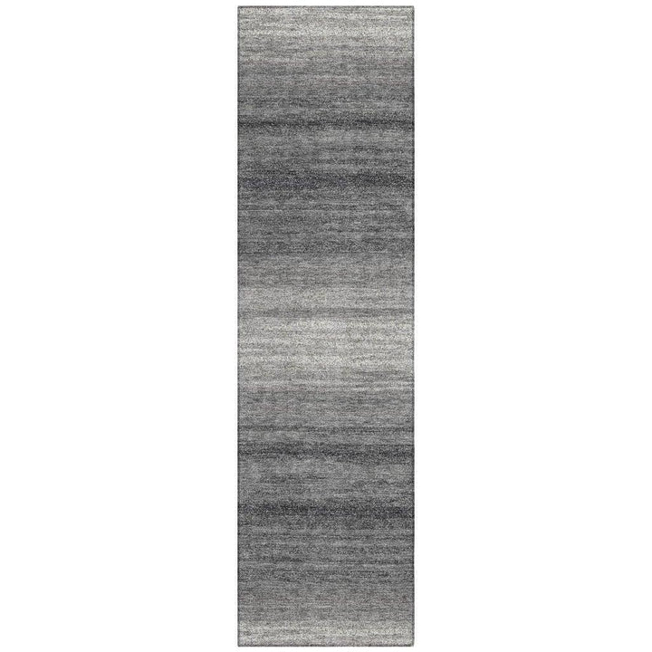 Nira Gray Washable Indoor-Outdoor Rug-Outdoor Rugs-LOOMLAN Rugs-2'3" x 7'6"-LOOMLAN