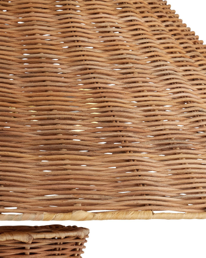 Nirvana Grande Natural Rattan Floor Lamp-Floor Lamps-Currey & Co-LOOMLAN