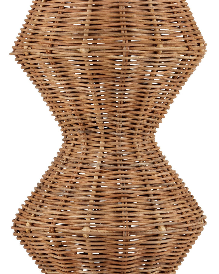 Nirvana Grande Natural Rattan Floor Lamp-Floor Lamps-Currey & Co-LOOMLAN