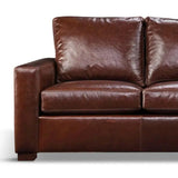 No Regrets Top Grain Leather Couch High Back Made In the USA Sofas & Loveseats LOOMLAN By Uptown Sebastian