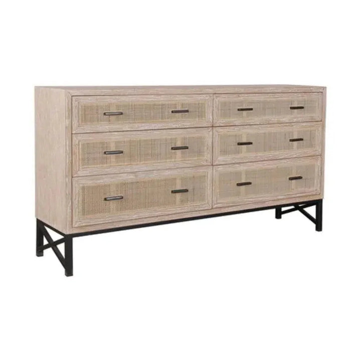 Noah 6 Drawer Dresser Natura - LOOMLAN - Artesia - Dressers