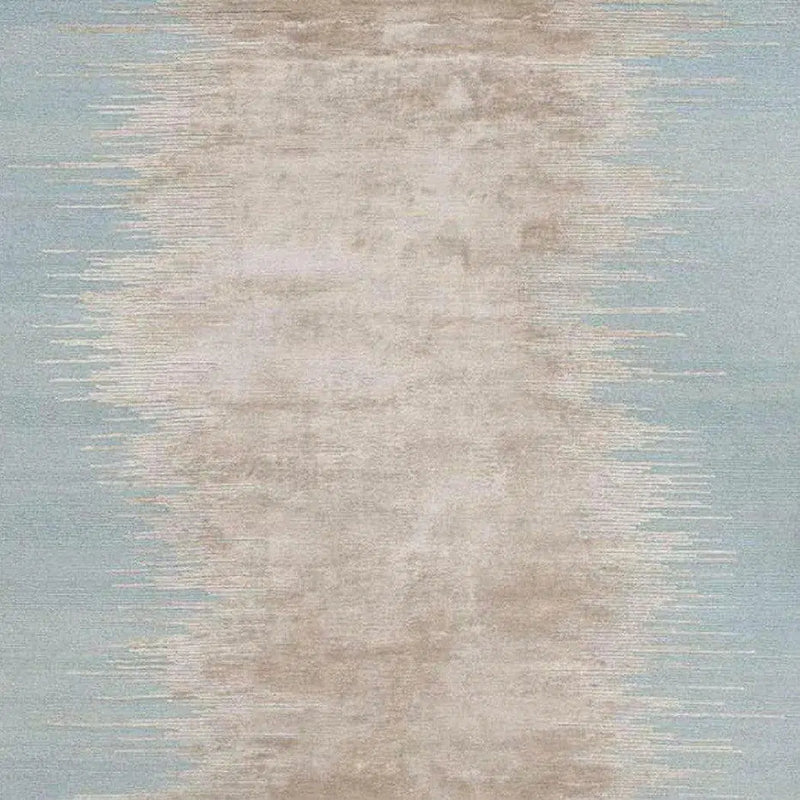 Noam Aqua Blue Beige Brown Handmade Area Rug