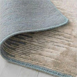 Noam Aqua Blue Beige Brown Handmade Area Rug