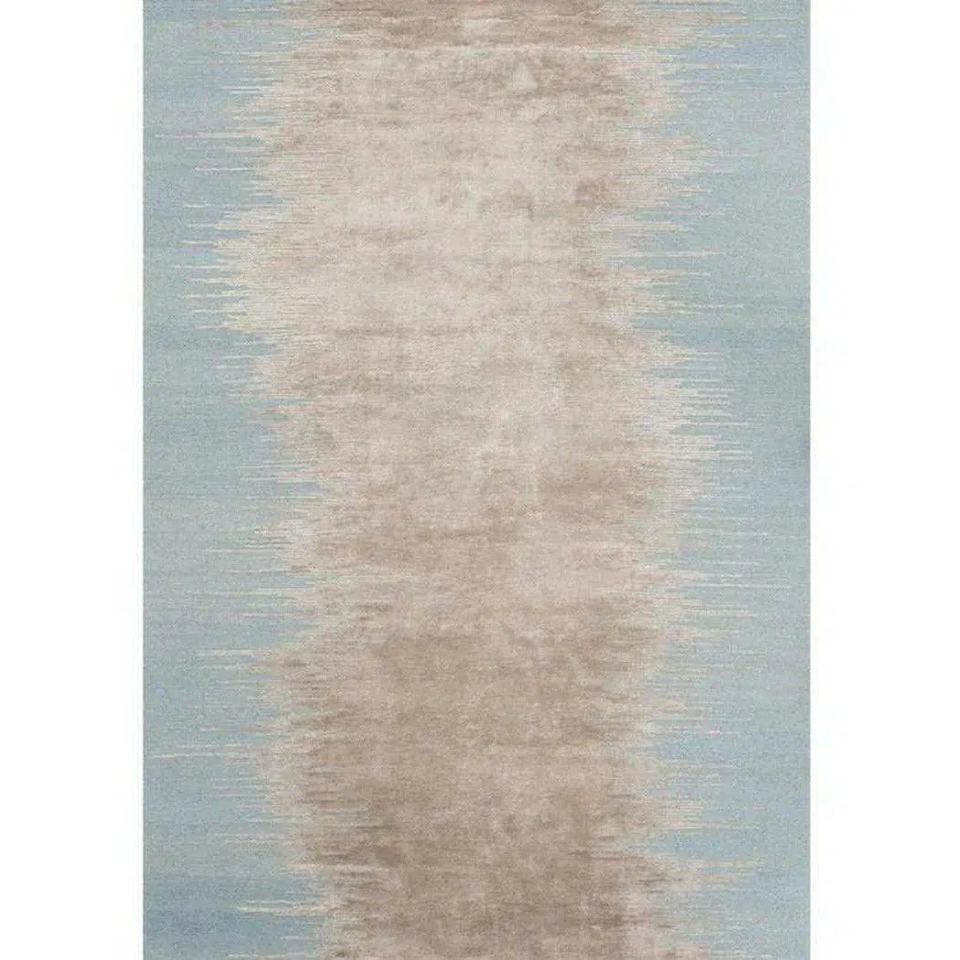 Noam Aqua Blue Beige Brown Handmade Area Rug