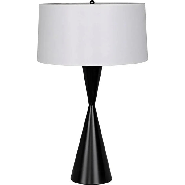 Noble Black Steel Table Lamp with Shade - LOOMLAN - Noir - Table Lamps