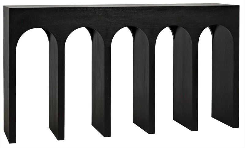 Noir Bridge Console Table Black-Console Tables-Noir-LOOMLAN