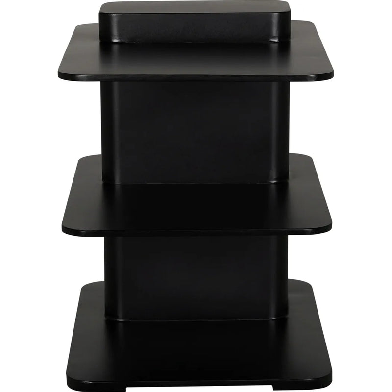 Noir Concoction Side Table Black Industrial Steel-Side Tables-Noir-LOOMLAN