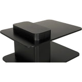 Noir Concoction Side Table Black Industrial Steel-Side Tables-Noir-LOOMLAN