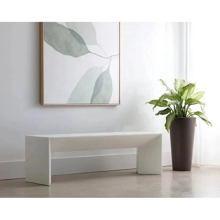 Nomad Concrete Outdoor Backless Bench-Outdoor Benches-SUNPAN-LOOMLAN