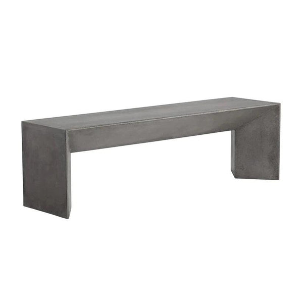 Nomad Concrete Outdoor Backless Bench-Outdoor Benches-SUNPAN-Grey-LOOMLAN