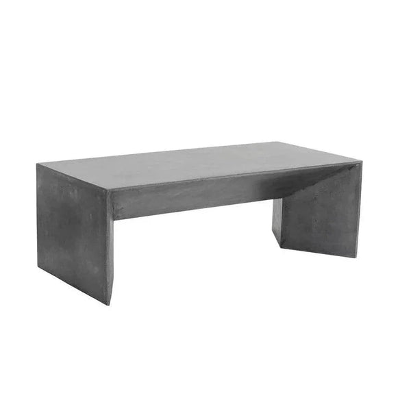 Nomad Concrete Outdoor Rectangular Coffee Table-Outdoor Coffee Tables-SUNPAN-Grey-LOOMLAN