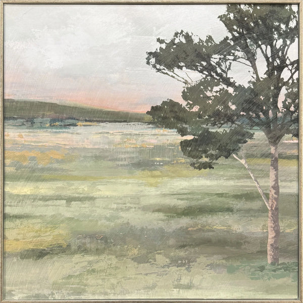 Noorong Transitional Green Framed Wall Art