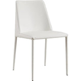 Nora Kitchen Dining Chair Vegan Leather-Dining Chairs-Moe's Home-White-LOOMLAN