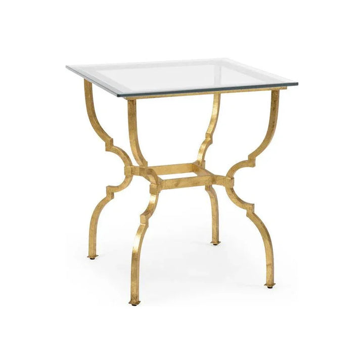 Norwich Clear Glass Top Square Side Table - LOOMLAN - Chelsea House - Side Tables