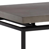 Norwood Desk Concrete Top Black Metal-Home Office Desks-SUNPAN-LOOMLAN