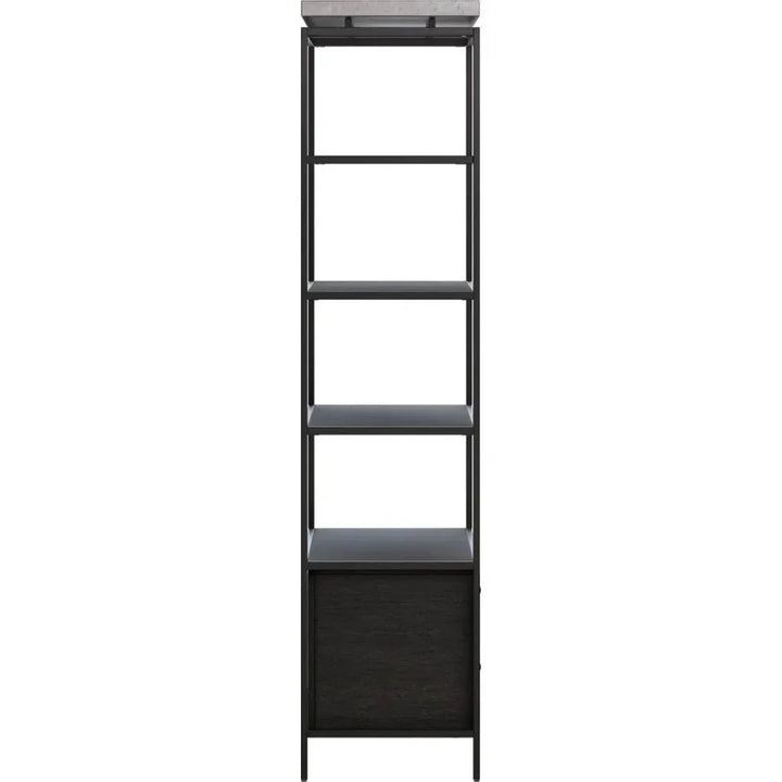 Norwood Iron Framed Black Etagere-Etageres-SUNPAN-LOOMLAN