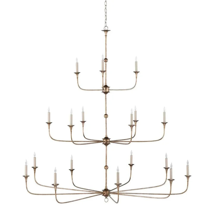Nottaway Bronze Grande Chandelier - LOOMLAN - Currey & Co - Chandeliers