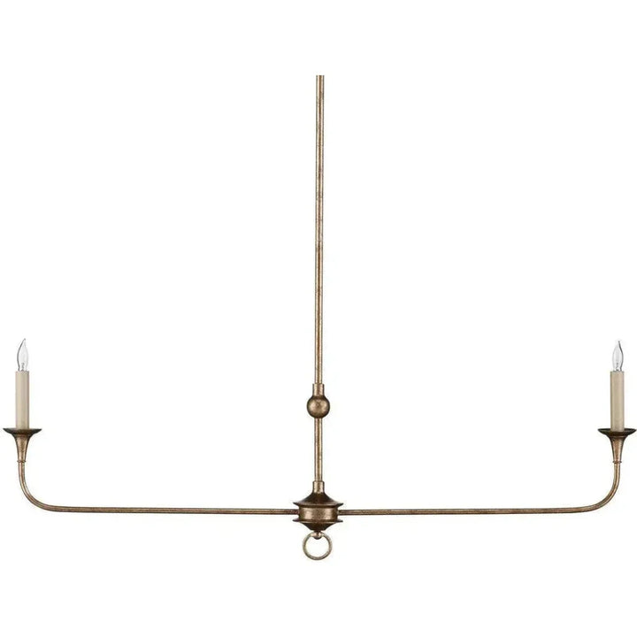 Nottaway Bronze Linear Chandelier - LOOMLAN - Currey & Co - Chandeliers