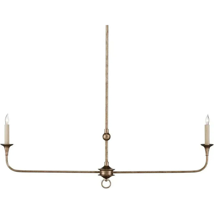 Nottaway Bronze Linear Chandelier - LOOMLAN - Currey & Co - Chandeliers