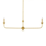 Nottaway Linear Gold Wrought Iron Chandelier-Chandeliers-Currey & Co-LOOMLAN