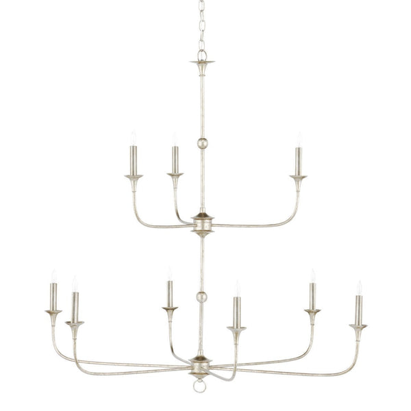Nottaway Two-Tier Champagne Silver Chandelier