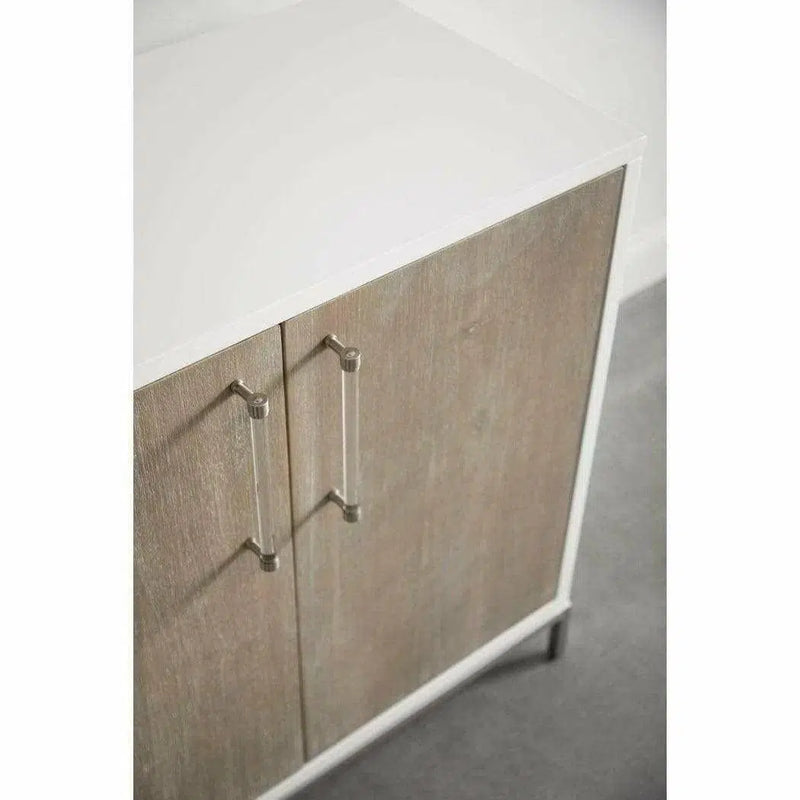 Nouveau Media Credenza With Wine Rack-Sideboards-Essentials For Living-LOOMLAN