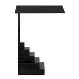 Nova Sigar Steel Black Rectangular Side Table-Side Tables-Noir-LOOMLAN