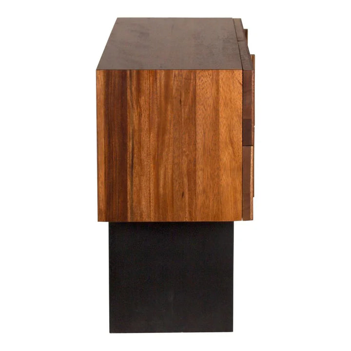 Nova Steel Base Wooden Sideboard - LOOMLAN - Noir - Sideboards