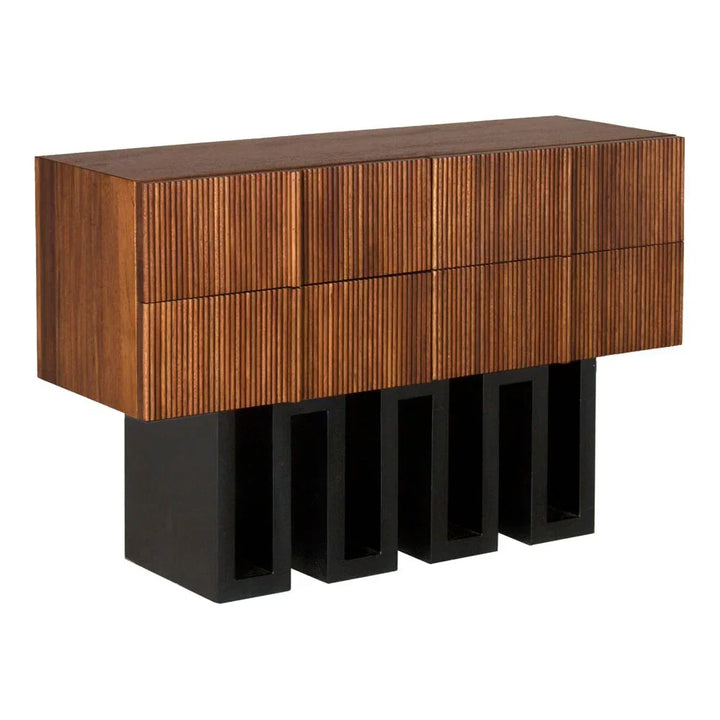 Nova Steel Base Wooden Sideboard - LOOMLAN - Noir - Sideboards