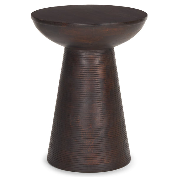 Novell Wooden Pedestal Accent Table