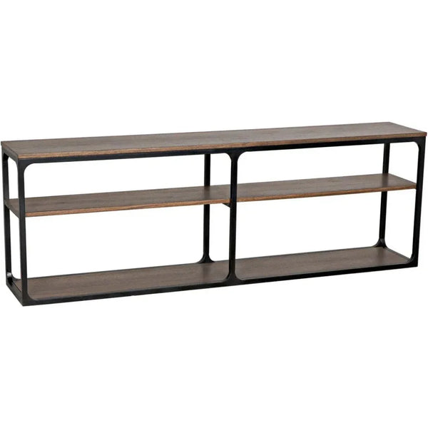 Novie Brown Console Table With Storage