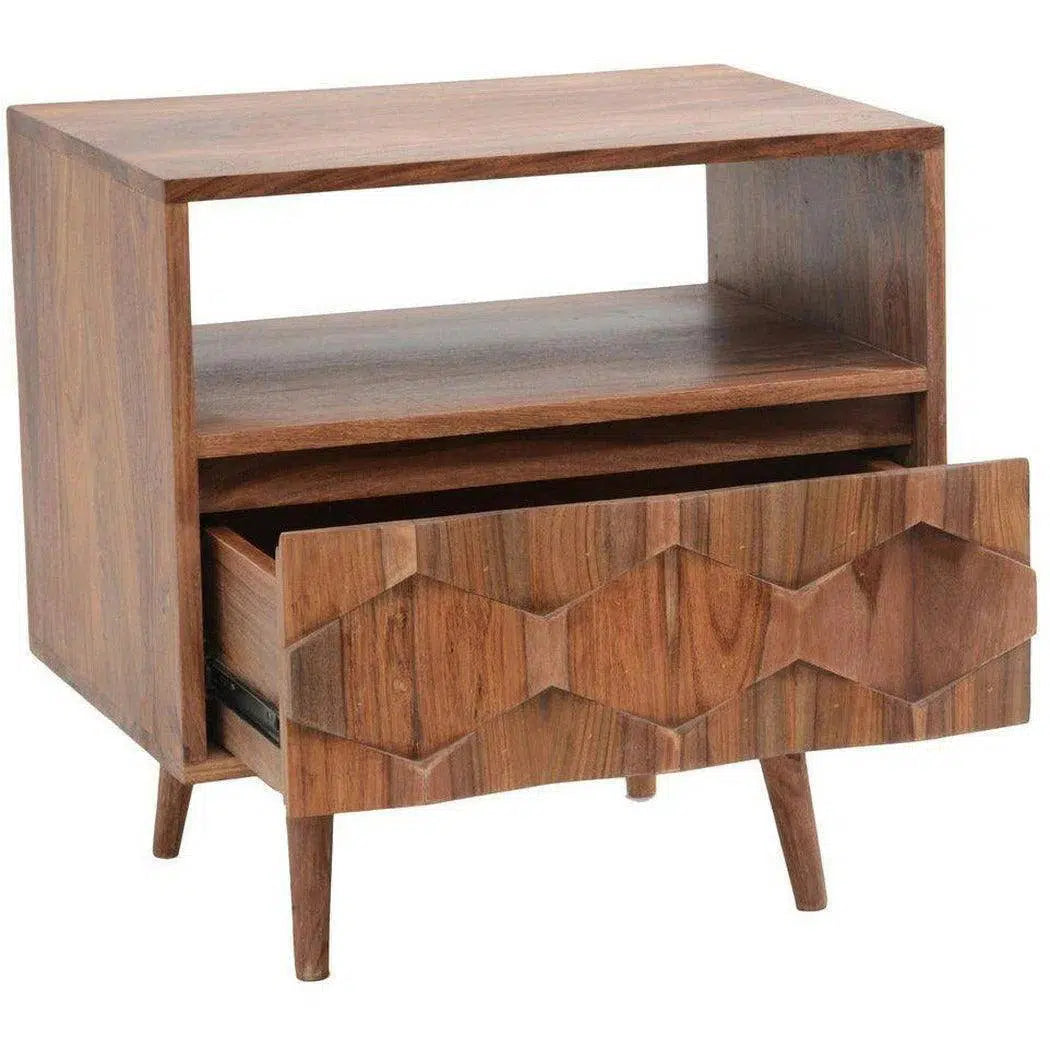 O2 One Drawer Nightstand Mid-Century Modern